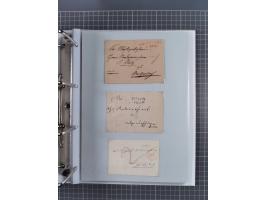 1820/60 (ca.), über 600 Vorphila- und Dienstbriefe, dabei rote und blaue Stempel, viele verschiedene Orte