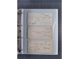 1820/60 (ca.), über 600 Vorphila- und Dienstbriefe, dabei rote und blaue Stempel, viele verschiedene Orte