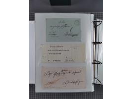 1820/60 (ca.), über 600 Vorphila- und Dienstbriefe, dabei rote und blaue Stempel, viele verschiedene Orte