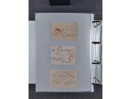 1820/60 (ca.), über 600 Vorphila- und Dienstbriefe, dabei rote und blaue Stempel, viele verschiedene Orte