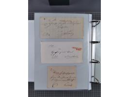 1820/60 (ca.), über 600 Vorphila- und Dienstbriefe, dabei rote und blaue Stempel, viele verschiedene Orte