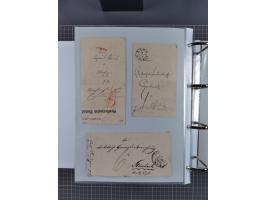 1820/60 (ca.), über 600 Vorphila- und Dienstbriefe, dabei rote und blaue Stempel, viele verschiedene Orte