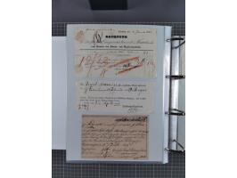 1820/60 (ca.), über 600 Vorphila- und Dienstbriefe, dabei rote und blaue Stempel, viele verschiedene Orte