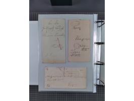 1820/60 (ca.), über 600 Vorphila- und Dienstbriefe, dabei rote und blaue Stempel, viele verschiedene Orte