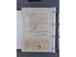 1820/60 (ca.), über 600 Vorphila- und Dienstbriefe, dabei rote und blaue Stempel, viele verschiedene Orte
