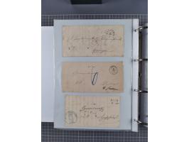 1820/60 (ca.), über 600 Vorphila- und Dienstbriefe, dabei rote und blaue Stempel, viele verschiedene Orte