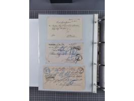 1820/60 (ca.), über 600 Vorphila- und Dienstbriefe, dabei rote und blaue Stempel, viele verschiedene Orte