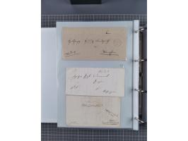 1820/60 (ca.), über 600 Vorphila- und Dienstbriefe, dabei rote und blaue Stempel, viele verschiedene Orte