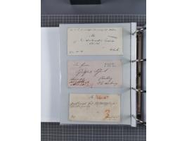 1820/60 (ca.), über 600 Vorphila- und Dienstbriefe, dabei rote und blaue Stempel, viele verschiedene Orte