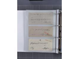 1820/60 (ca.), über 600 Vorphila- und Dienstbriefe, dabei rote und blaue Stempel, viele verschiedene Orte
