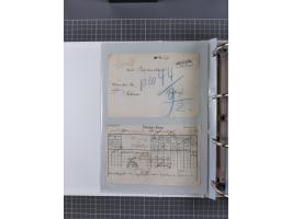 1820/60 (ca.), über 600 Vorphila- und Dienstbriefe, dabei rote und blaue Stempel, viele verschiedene Orte