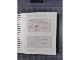 1820/60 (ca.), über 600 Vorphila- und Dienstbriefe, dabei rote und blaue Stempel, viele verschiedene Orte