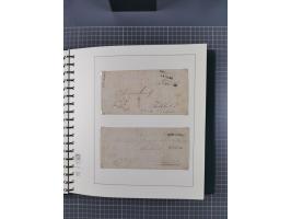 1820/60 (ca.), über 600 Vorphila- und Dienstbriefe, dabei rote und blaue Stempel, viele verschiedene Orte