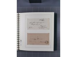 1820/60 (ca.), über 600 Vorphila- und Dienstbriefe, dabei rote und blaue Stempel, viele verschiedene Orte