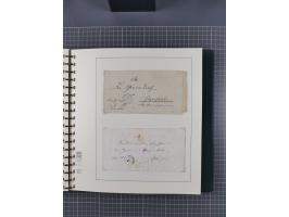 1820/60 (ca.), über 600 Vorphila- und Dienstbriefe, dabei rote und blaue Stempel, viele verschiedene Orte