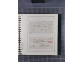 1820/60 (ca.), über 600 Vorphila- und Dienstbriefe, dabei rote und blaue Stempel, viele verschiedene Orte