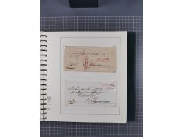 1820/60 (ca.), über 600 Vorphila- und Dienstbriefe, dabei rote und blaue Stempel, viele verschiedene Orte