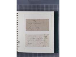 1820/60 (ca.), über 600 Vorphila- und Dienstbriefe, dabei rote und blaue Stempel, viele verschiedene Orte