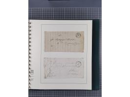 1820/60 (ca.), über 600 Vorphila- und Dienstbriefe, dabei rote und blaue Stempel, viele verschiedene Orte