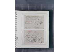 1820/60 (ca.), über 600 Vorphila- und Dienstbriefe, dabei rote und blaue Stempel, viele verschiedene Orte