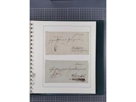 1820/60 (ca.), über 600 Vorphila- und Dienstbriefe, dabei rote und blaue Stempel, viele verschiedene Orte