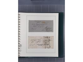 1820/60 (ca.), über 600 Vorphila- und Dienstbriefe, dabei rote und blaue Stempel, viele verschiedene Orte