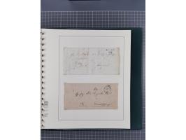 1820/60 (ca.), über 600 Vorphila- und Dienstbriefe, dabei rote und blaue Stempel, viele verschiedene Orte