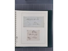 1820/60 (ca.), über 600 Vorphila- und Dienstbriefe, dabei rote und blaue Stempel, viele verschiedene Orte