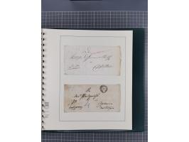 1820/60 (ca.), über 600 Vorphila- und Dienstbriefe, dabei rote und blaue Stempel, viele verschiedene Orte