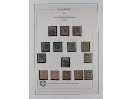 1859/67, meist gestempelte Sammlung, dabei u.a. Mi.-Nr. 3, 8a mit dänischer Nr. “2”, drei Briefe/Ganzsachen, dazu Stempelteil