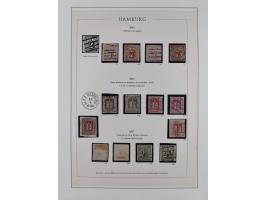 1859/67, meist gestempelte Sammlung, dabei u.a. Mi.-Nr. 3, 8a mit dänischer Nr. “2”, drei Briefe/Ganzsachen, dazu Stempelteil