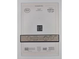 1859/67, meist gestempelte Sammlung, dabei u.a. Mi.-Nr. 3, 8a mit dänischer Nr. “2”, drei Briefe/Ganzsachen, dazu Stempelteil