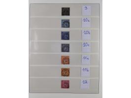 1851/70, gestempelte Sammlung mit 5 Briefen, in den Hauptnummern und auch sonst weitgehend komplett mit vielen signierten Far