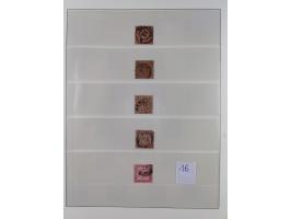 1851/70, gestempelte Sammlung mit 5 Briefen, in den Hauptnummern und auch sonst weitgehend komplett mit vielen signierten Far