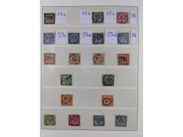 1851/70, gestempelte Sammlung mit 5 Briefen, in den Hauptnummern und auch sonst weitgehend komplett mit vielen signierten Far