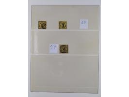 1851/70, gestempelte Sammlung mit 5 Briefen, in den Hauptnummern und auch sonst weitgehend komplett mit vielen signierten Far