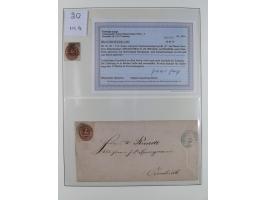 1852/65, gestempelte Sammlung mit vielen signierten Werten, dabei u.a. Mi. 1-3, 4, 5, 11 Briefe, dabei eine Farbfrankatur, et