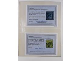 1855/67, gestempelte Sammlung mit vielen signierten Werten, dabei u.a. Mi. 1x und y, 3b, 9a-c, etc., einiges mit Befunden BPP