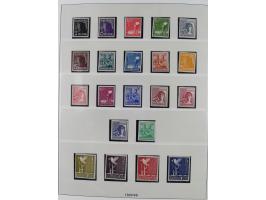 1945/90, ungebrauchte und postfrische Sammlung, oftmals komplett, dabei Bund/Berlin und DDR, DDR mit guten Dienstmarken inkl.