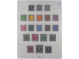1945/90, ungebrauchte und postfrische Sammlung, oftmals komplett, dabei Bund/Berlin und DDR, DDR mit guten Dienstmarken inkl.