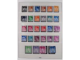 1945/90, ungebrauchte und postfrische Sammlung, oftmals komplett, dabei Bund/Berlin und DDR, DDR mit guten Dienstmarken inkl.