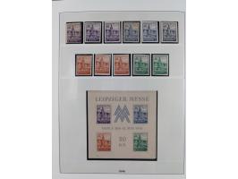 1945/90, ungebrauchte und postfrische Sammlung, oftmals komplett, dabei Bund/Berlin und DDR, DDR mit guten Dienstmarken inkl.