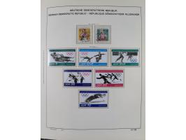 1945/90, ungebrauchte und postfrische Sammlung, oftmals komplett, dabei Bund/Berlin und DDR, DDR mit guten Dienstmarken inkl.