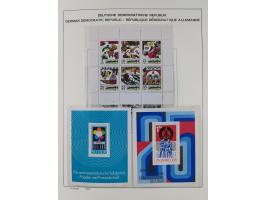 1945/90, ungebrauchte und postfrische Sammlung, oftmals komplett, dabei Bund/Berlin und DDR, DDR mit guten Dienstmarken inkl.