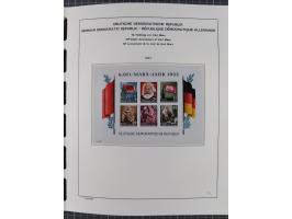 1945/90, ungebrauchte und postfrische Sammlung, oftmals komplett, dabei Bund/Berlin und DDR, DDR mit guten Dienstmarken inkl.