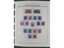 1945/90, ungebrauchte und postfrische Sammlung, oftmals komplett, dabei Bund/Berlin und DDR, DDR mit guten Dienstmarken inkl.