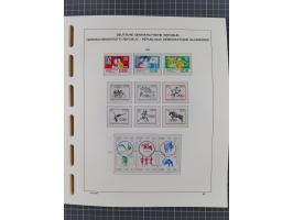 1945/90, ungebrauchte und postfrische Sammlung, oftmals komplett, dabei Bund/Berlin und DDR, DDR mit guten Dienstmarken inkl.