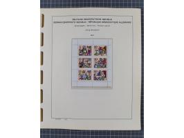 1945/90, ungebrauchte und postfrische Sammlung, oftmals komplett, dabei Bund/Berlin und DDR, DDR mit guten Dienstmarken inkl.