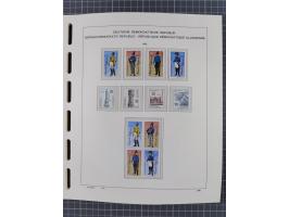 1945/90, ungebrauchte und postfrische Sammlung, oftmals komplett, dabei Bund/Berlin und DDR, DDR mit guten Dienstmarken inkl.