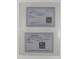 1852/67, gestempelte Sammlung mit 2 Briefen, dabei tadellose Mi. 1 (Befund Berger BPP), desweiteren Mi. 9 und 10a (je Fotoatt